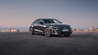 2024 Audi A5 : Berline de luxe élégante sur fond pittoresque