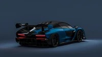 McLaren Senna: A Stunning Blue Supercar with Aerodynamic Design