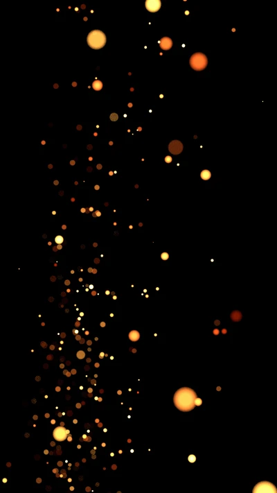 black, dark, fireflies, night, particles