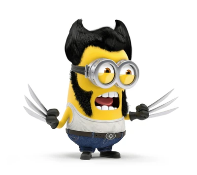 lindo, divertido, minion, wolverine