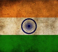 Representación abstracta de la bandera tricolor india