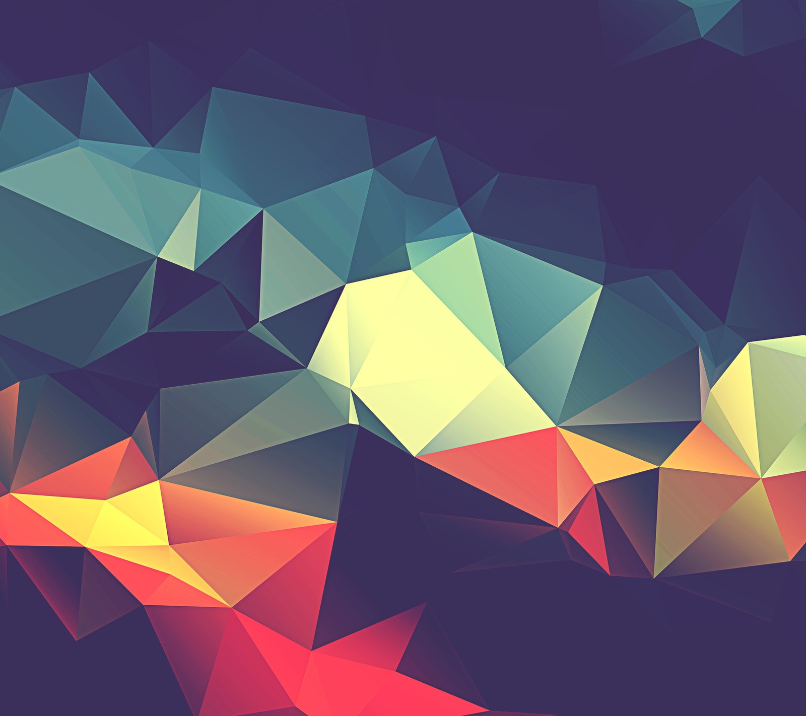 Abstract geometric background with low polygonal shapes and a dark background (abstract, cool, low poly)