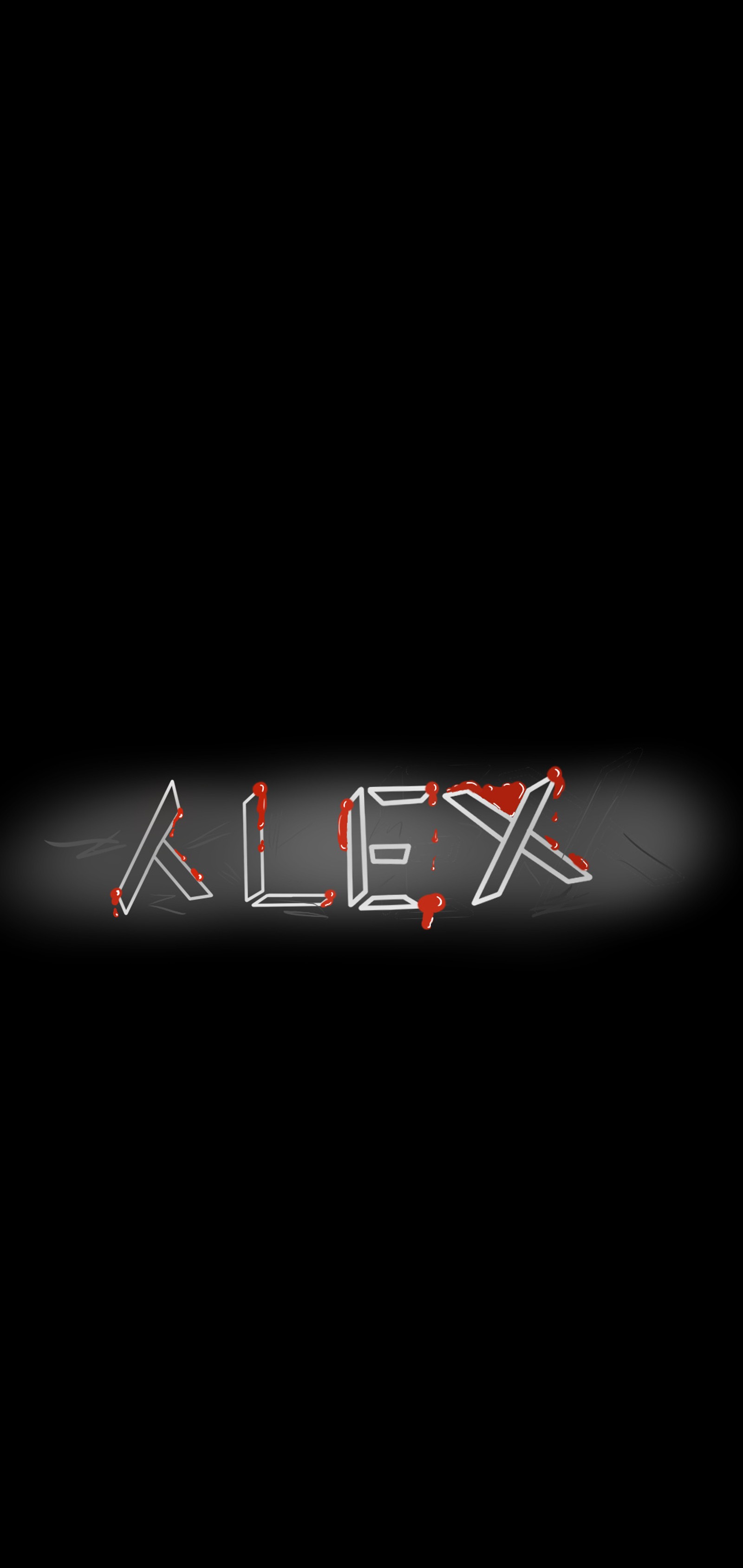 Un primer plano de un fondo negro con un logotipo rojo y blanco (alex, amoled, oled)