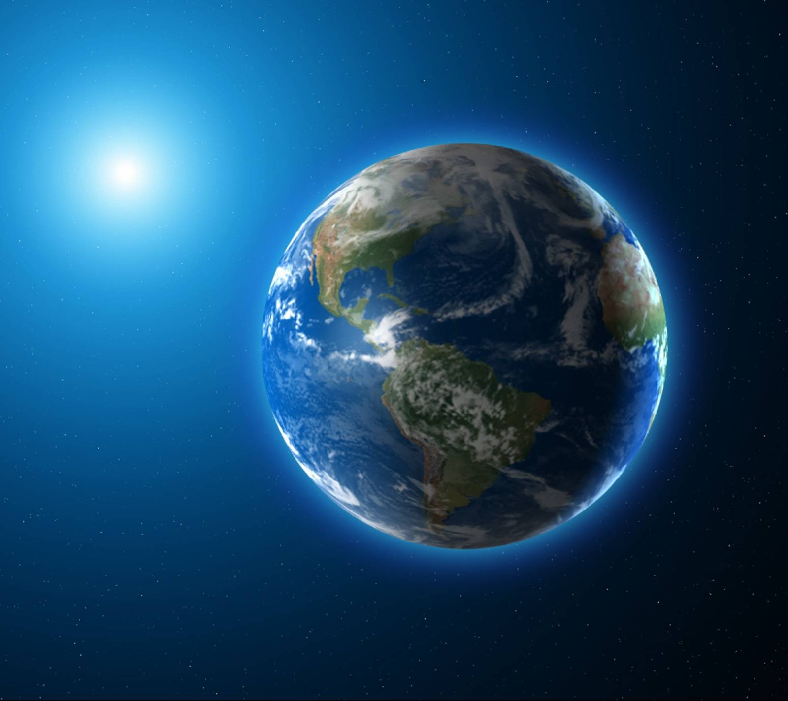 Arafed view of the earth with a bright sun in the background (hd, nature, the universe)