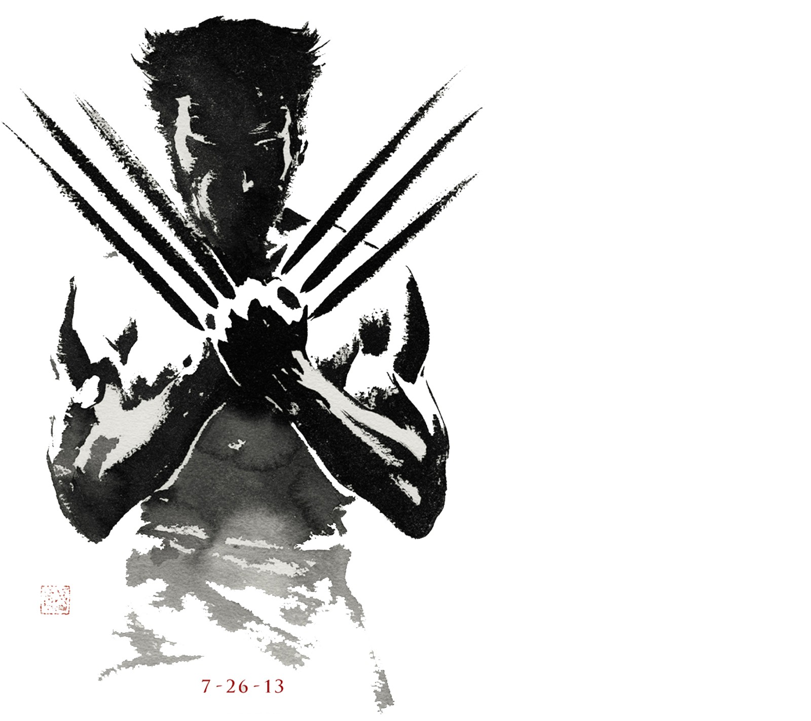 Скачать обои искусство, комиксы, marvel, тени, wolverine