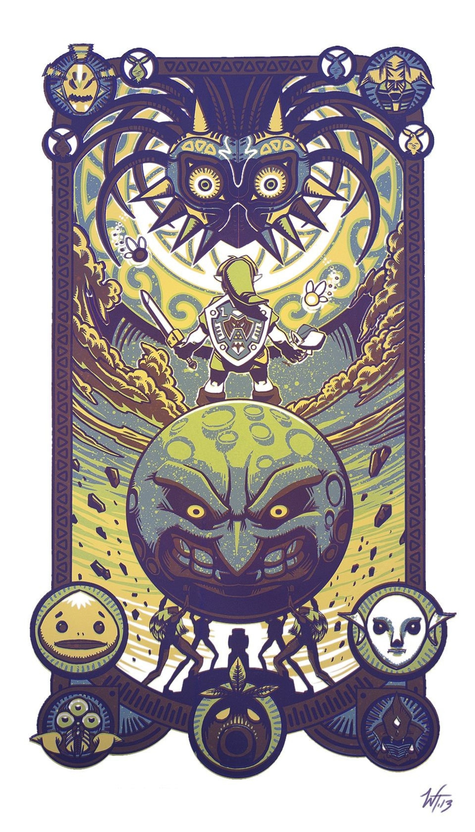 link, majoras, mask, nintendo, skullkid wallpaper