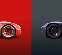 Dynamic Duo: Lightning McQueen and Jackson Storm from Cars 3