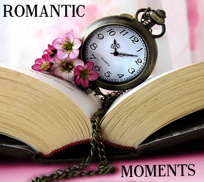 Romance intemporelle : Une horloge vintage entourée de fleurs sur un livre ouvert