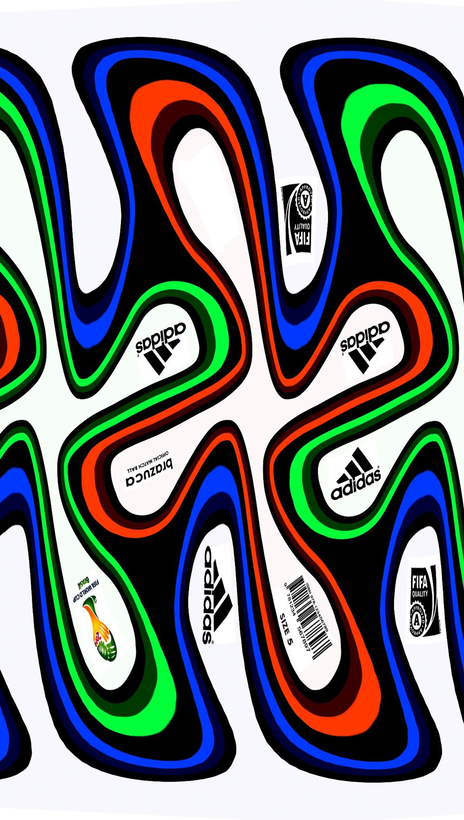 A close up of a colorful design with a lot of different logos (fifa, gjgunjan, sports)