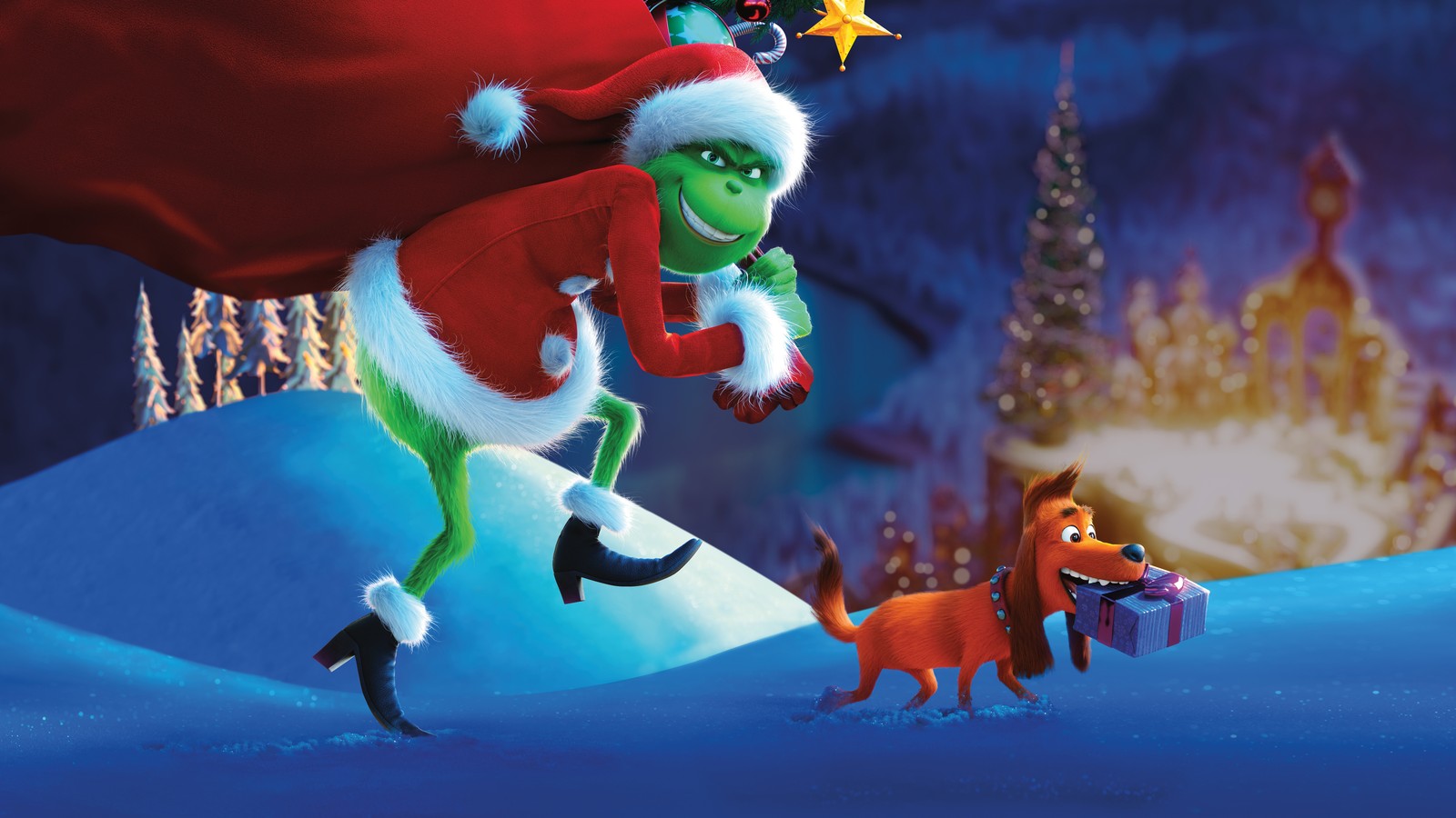 Скачать обои гринч, the grinch, юниверсал пикчерс, universal pictures, зелёный