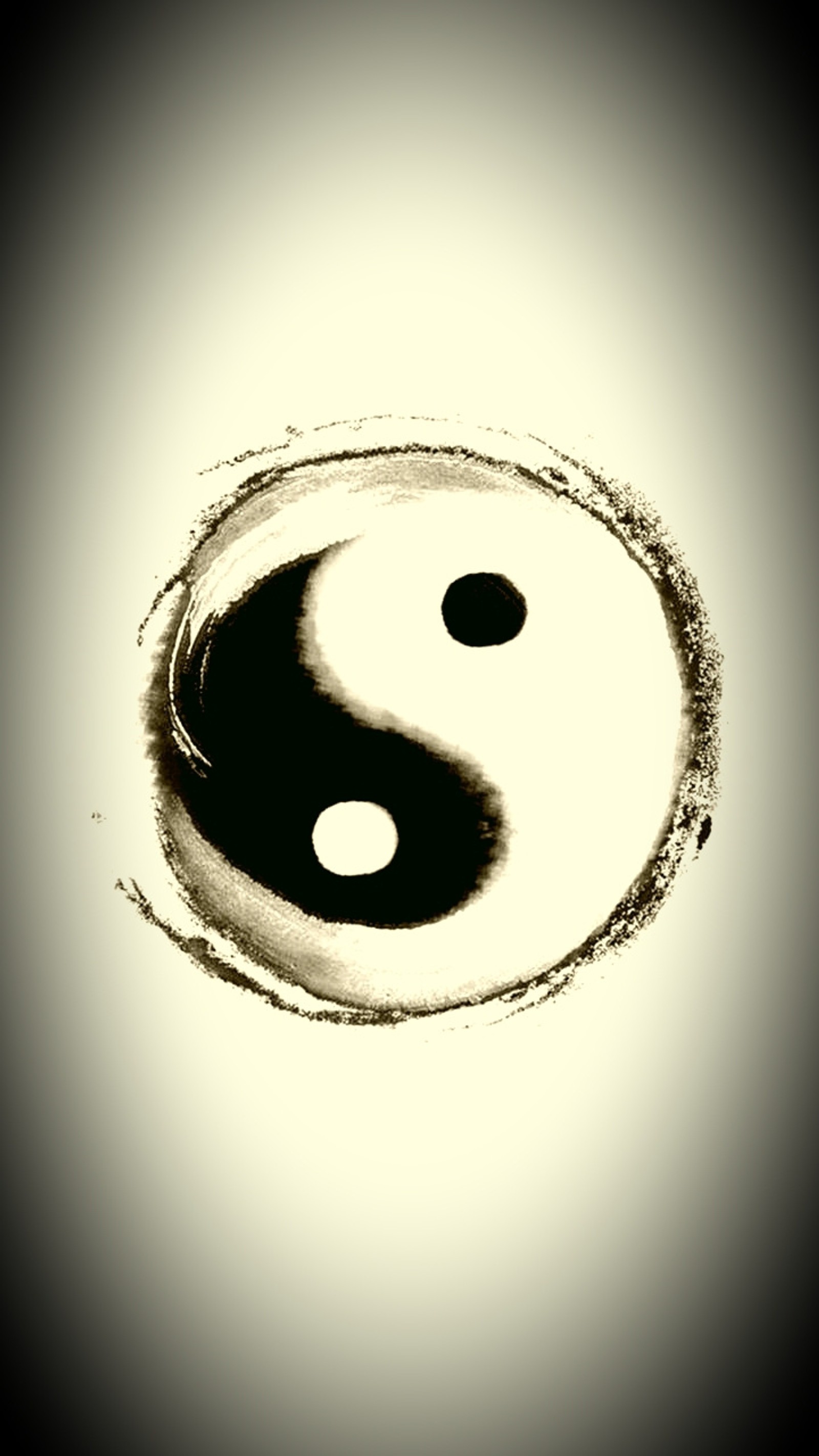 Eine illustration des yin-symbols mit einem schwarz-weiß-hintergrund (zeichen, symbol, yin yang, tierkreis)