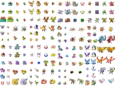 Collection de sprites de Pokémon de première génération