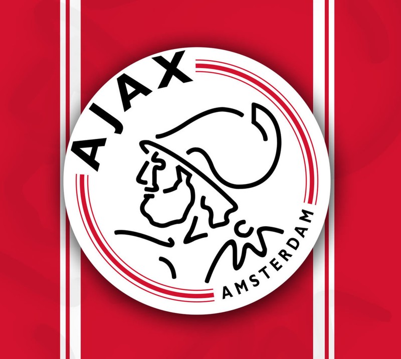 Логотип ajax амстердама на красном фоне (dfhc, hdsfz)