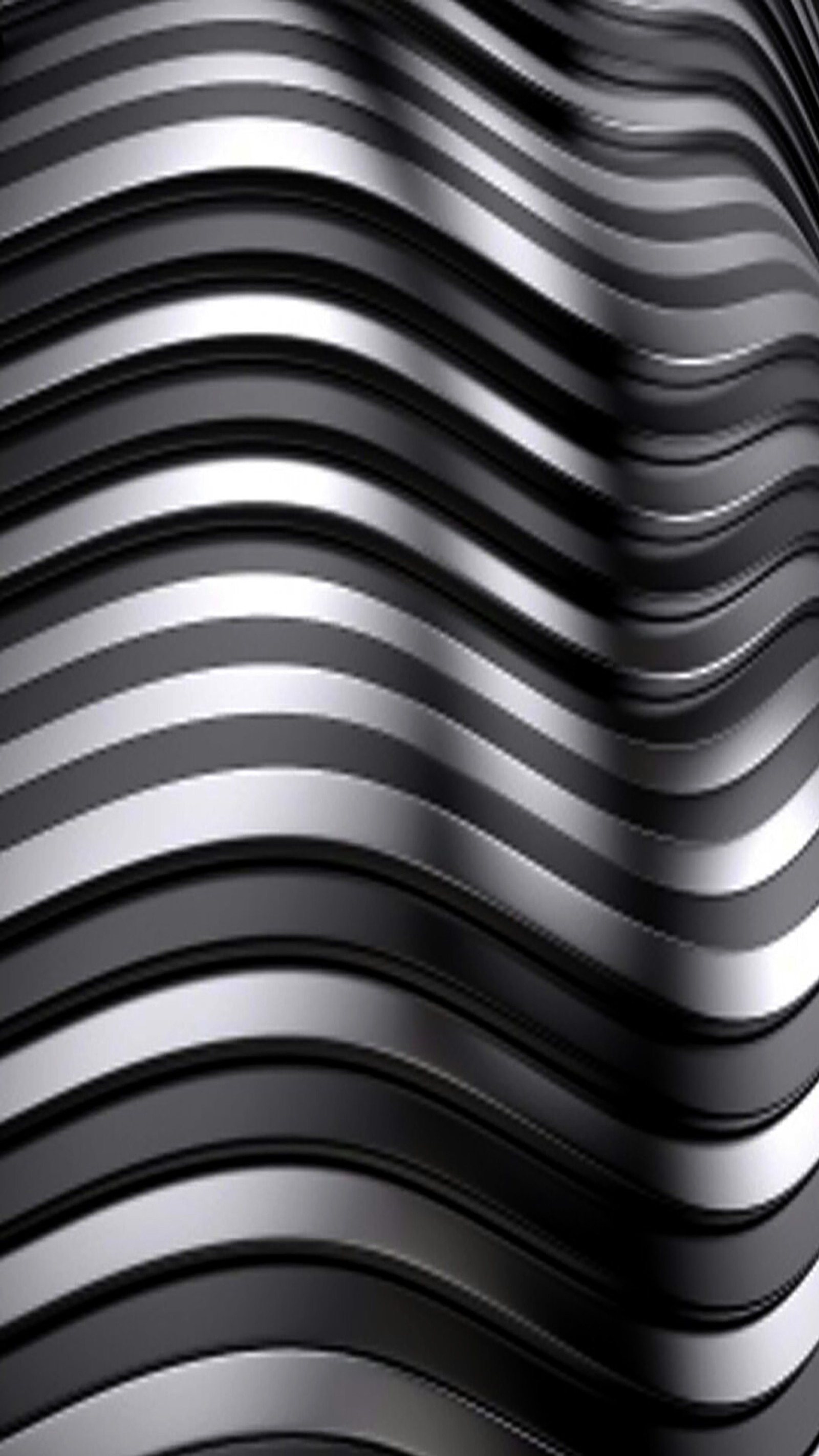 A close up of a black and silver striped surface with a black background (silver, wallpaper)