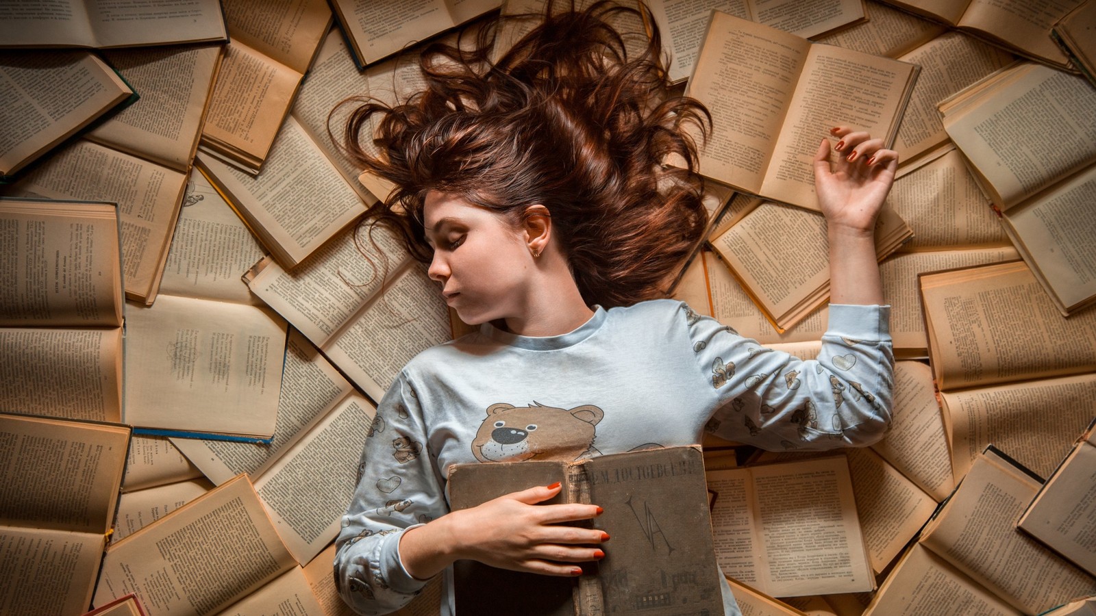 book, reading, hair, hand, hairstyle wallpaper