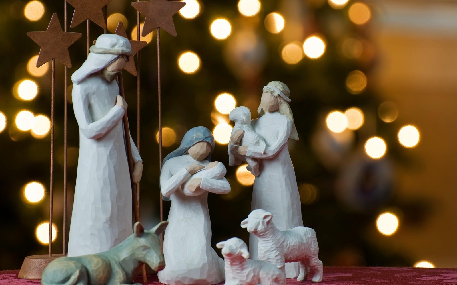 Téléchargez le fond d'écran nativité de jésus, crèche, décoration de noël, noël, tradition