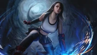 Tifa Lockhart in Aktion: Final Fantasy VII Remake Kunstwerk