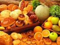 food, bread, vegetable, natural foods, fruit wallpaper