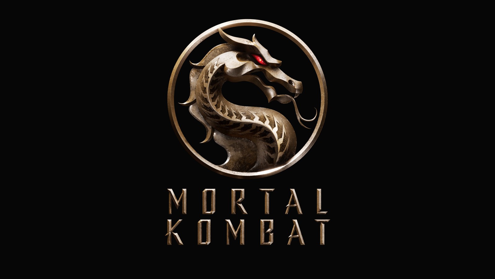 Logo de mortal kombat en fondo negro (mortal kombat, amoled, películas de 2021, 2021 movies, fondo negro)