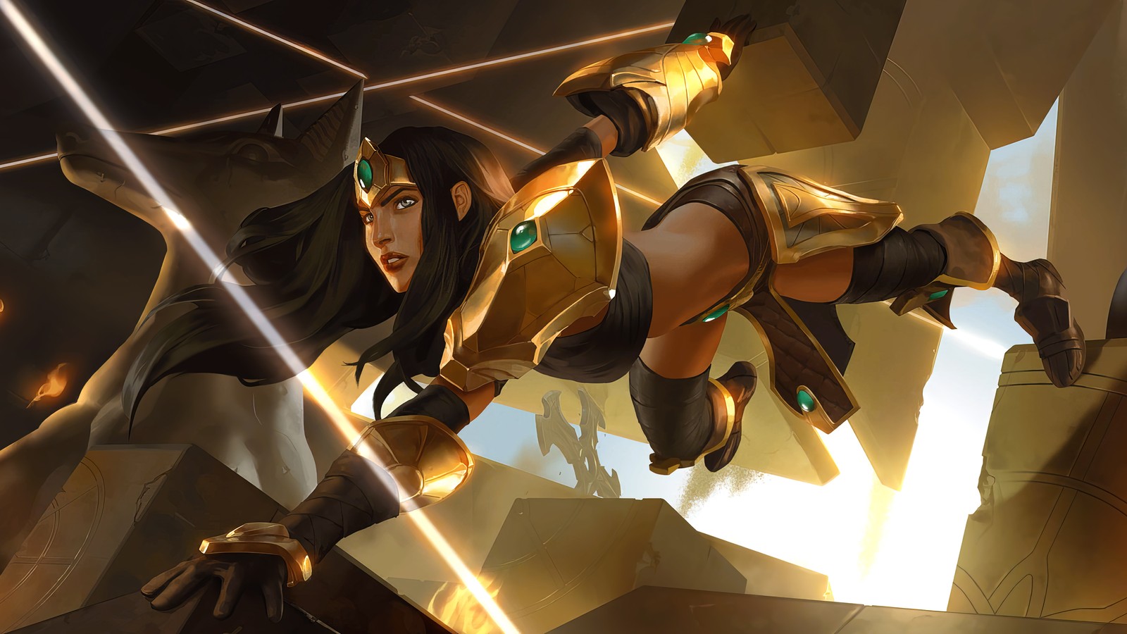 sivir, league of legends, lol, video game, legends of runeterra wallpaper