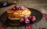 crêpe, petit déjeuner, plat, nourriture, cuisine