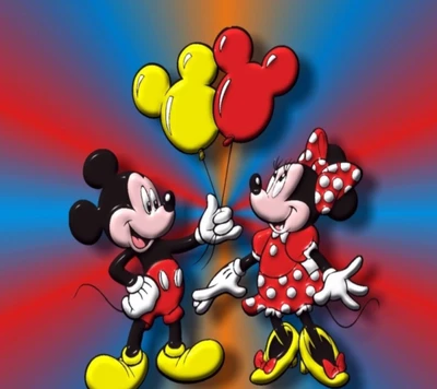 dibujos animados, mickey, minnie mouse