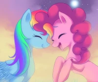 Magische Freundschaft: Rainbow Dash und Pinkie Pie vereinen sich