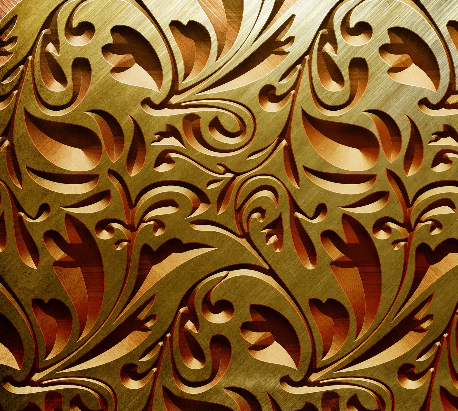 A close up of a decorative wall with a gold design (background, gold, texture)