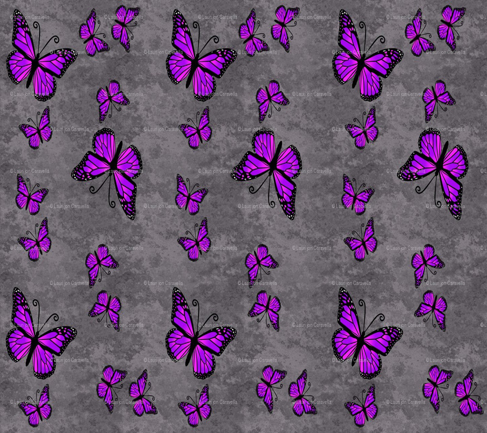 Mariposas moradas sobre un fondo gris (mariposas, fondo de pantalla)