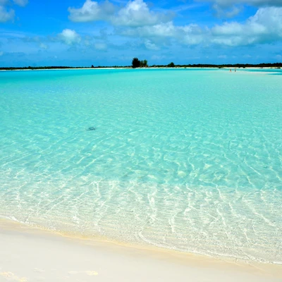 Plage des Caraïbes vierge avec des eaux turquoise cristallines