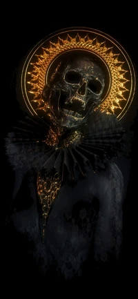 Radiant Skull Mask: A Fusion of Darkness and Elegance