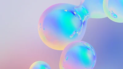 Colorful Abstract Bubbles in Digital Art Design