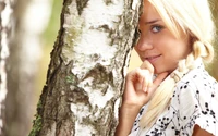 tree, blond, beauty, long hair, brown hair