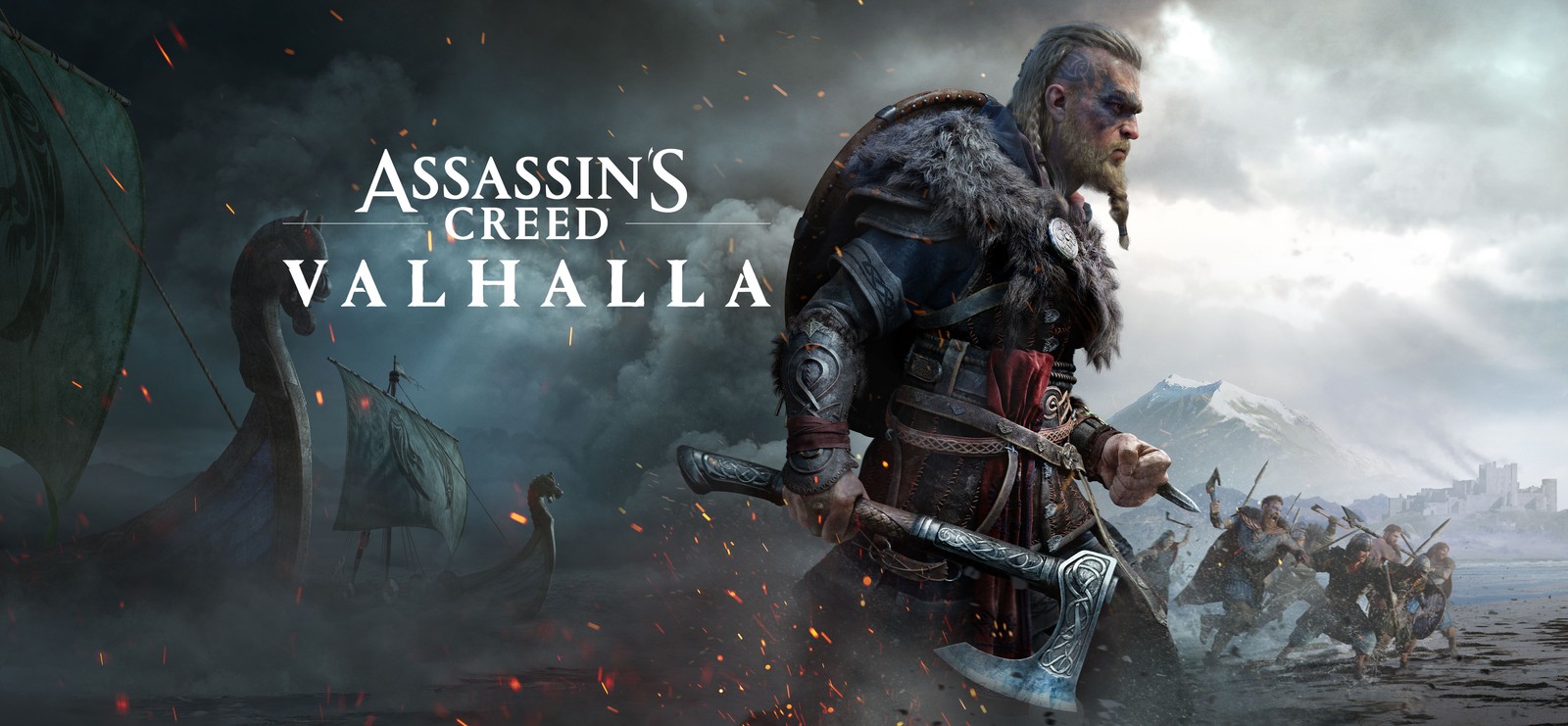 Baixar papel de parede assassins creed valhalla, playstation 4, eivor, viking raider, jogos de pc