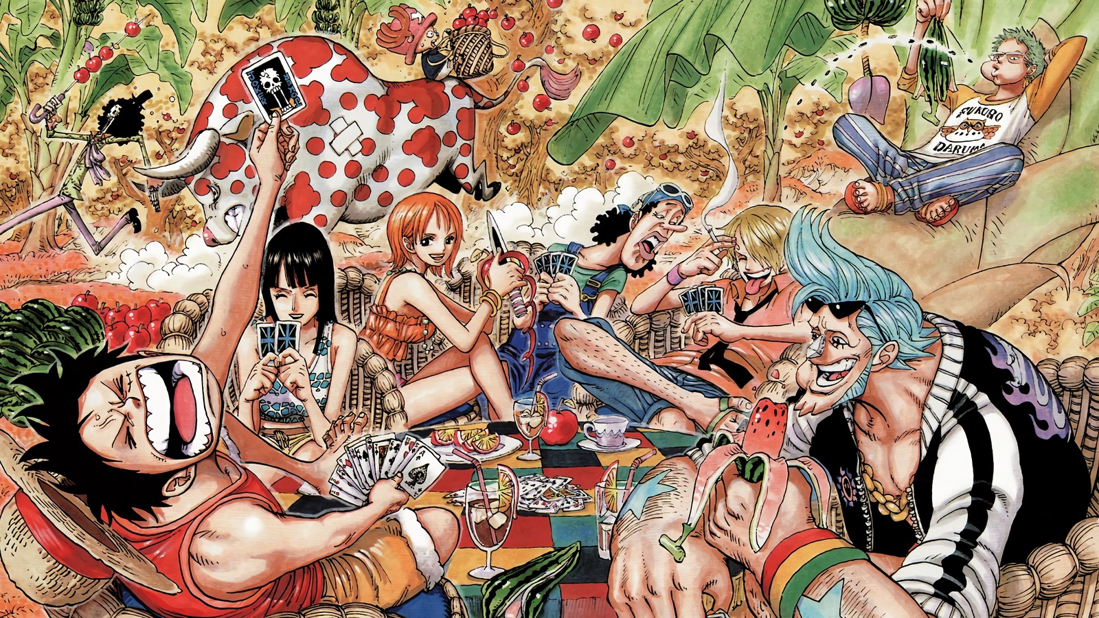 one piece, anime, straw hat pirates, monkey d luffy, nico robin wallpaper