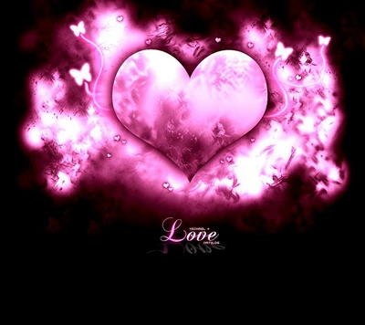 designer heart, glow, hd, heart, love