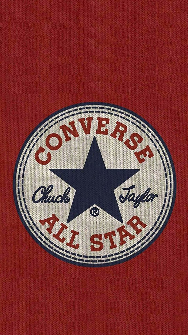 Логотип converse all star на красном фоне (converse)