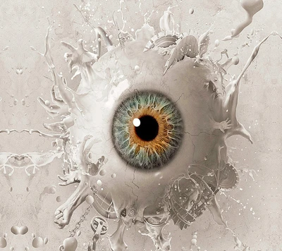 Abstract Eye with White Splashes