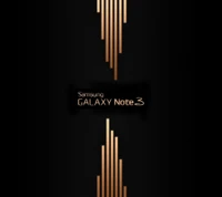 Samsung Galaxy Note 3 in Rose Gold with Elegant Vertical Stripes on Black Background