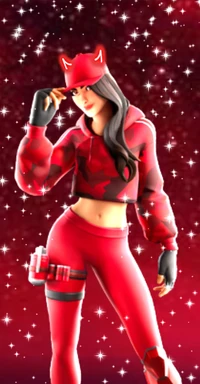 Fortnite Ruby: Deslumbrante em Vermelho com uma Atitude Estilosa