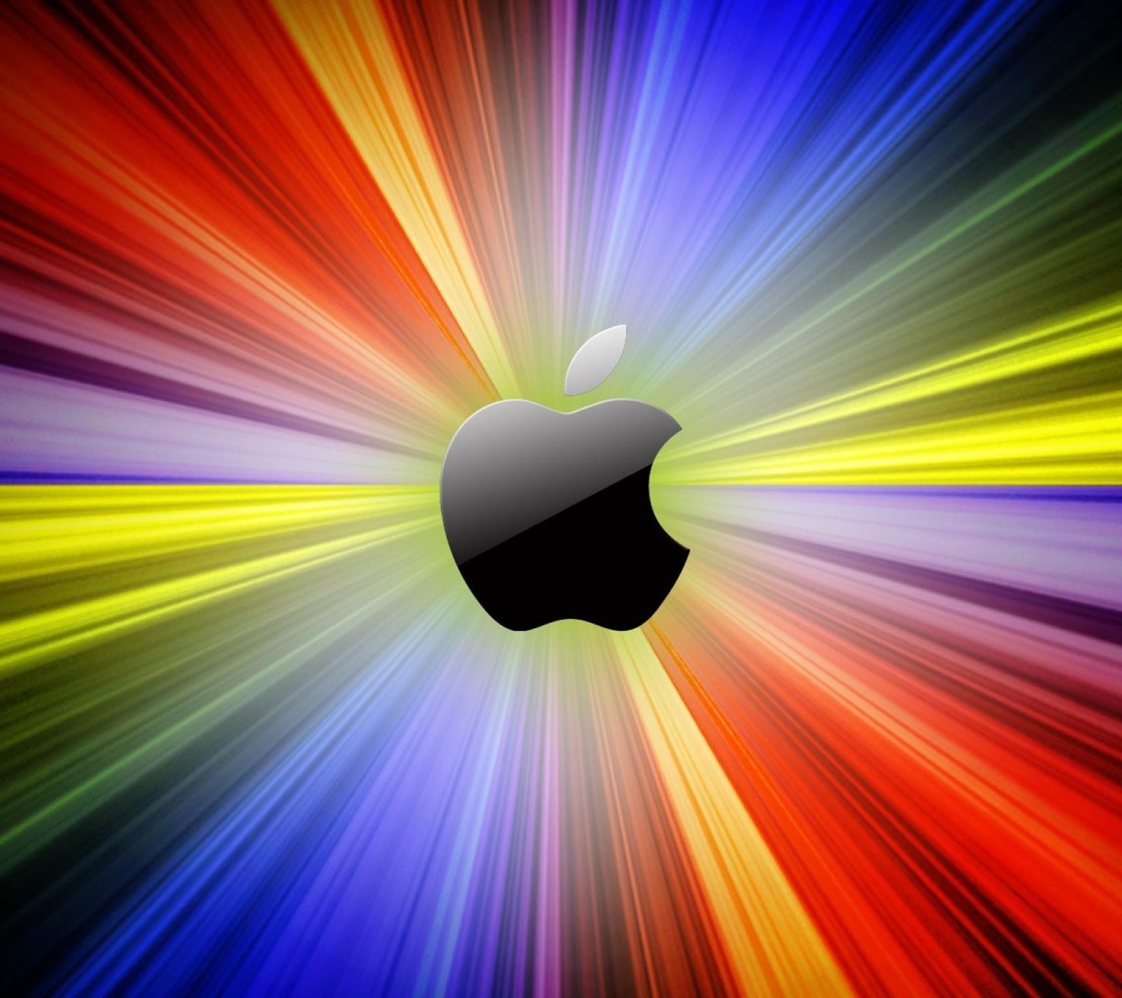 Um close-up do logo da apple com um fundo colorido (abstrato, maçã, colorido)