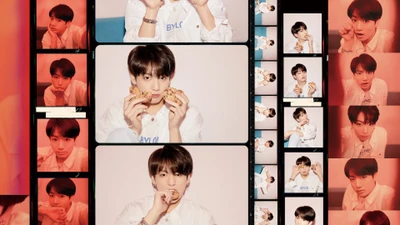 Jungkooks verspielte Momente mit Snacks: Ein K-Pop Schnappschuss