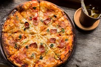 pizza, restaurant, cuisine, plat, nourriture