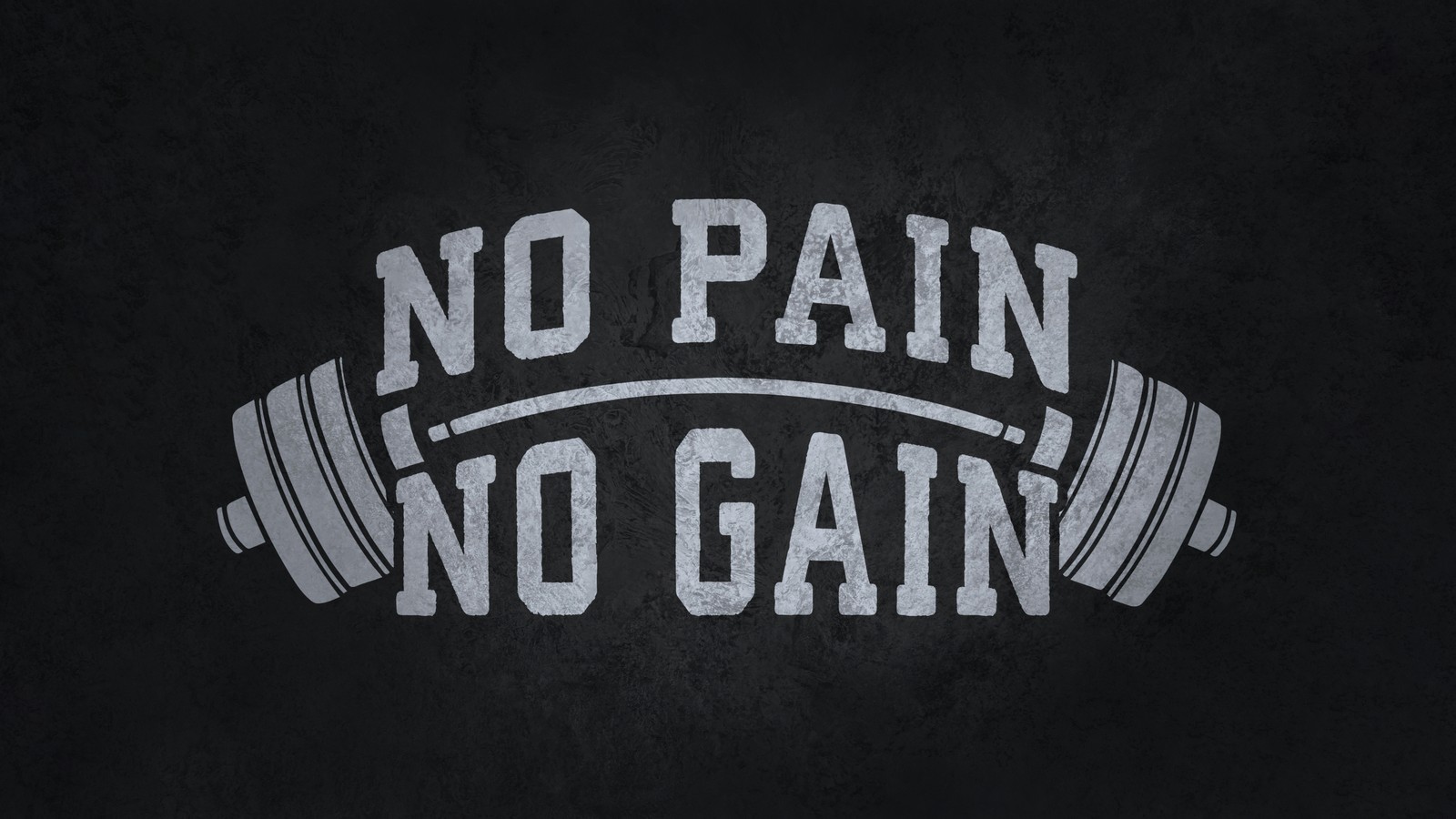 A black and white photo of a barbell with the words no pain no gain (no pain no gain, dumbbell workout, 5k, inspirational quotes, motivational quotes)