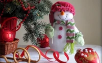 new year, christmas, christmas decoration, snowman, gift wallpaper