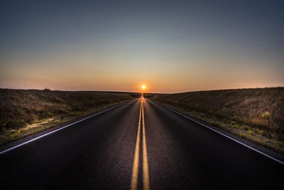 route, surface de la route, horizon, autoroute, asphalte