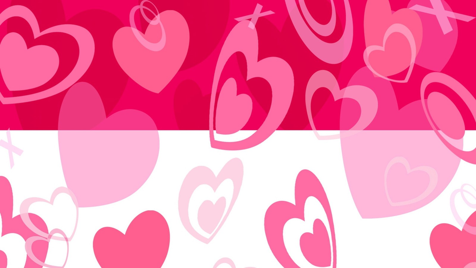 Nahtloser hintergrund mit herzen und pfeilen in rosa und weiß (herz, rosa, text, valentinstag, liebe)