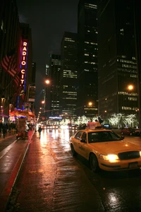 calle, noche, metrópolis, paisaje urbano, ciudad