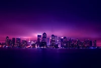 aesthetics, night, city, cityscape, skyline wallpaper