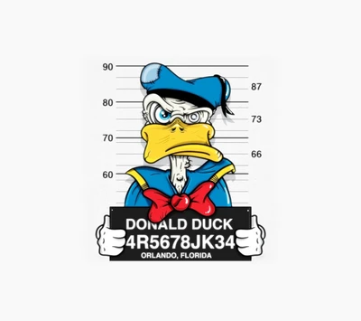 Donald Duck Mugshot: A Humorous Take on a Classic Character